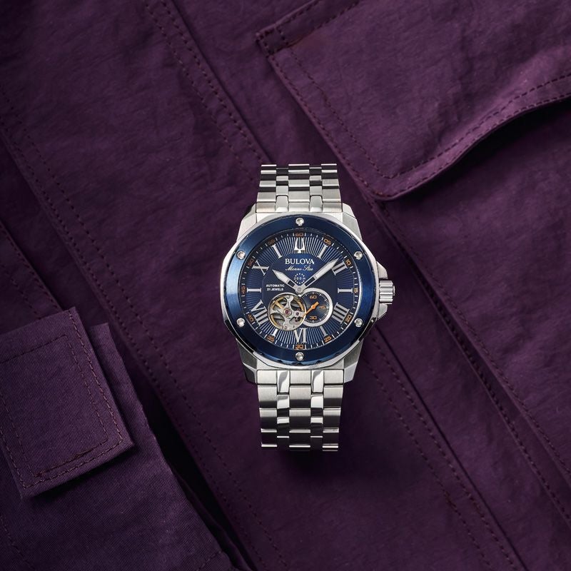 BULOVA ブローバ マリンスター クロノグラフ クォーツ BULOVA ブローバ マリンスター クオーツクロノグラフ ブルーダイアル